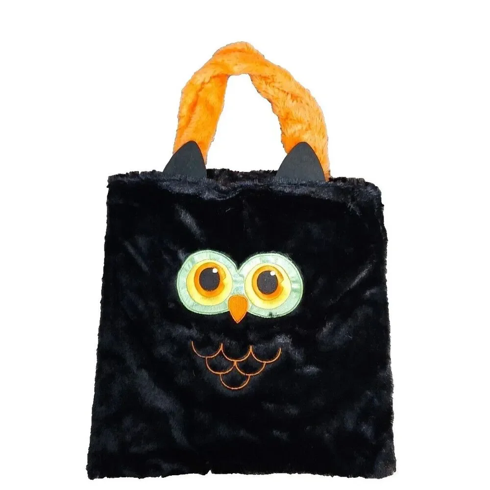 Lot of 4 Faux Fur Silly Face Party Bag Tote Purse Multipurpose Multicolor NWT